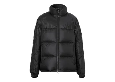 Pre-owned Burberry Men's  Logo Quilted Nylon Puffer Jacket In Black