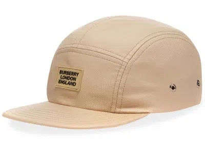 Pre-owned Burberry Men's  Logo Rubber Patch Baseball Cap In Soft Fawn