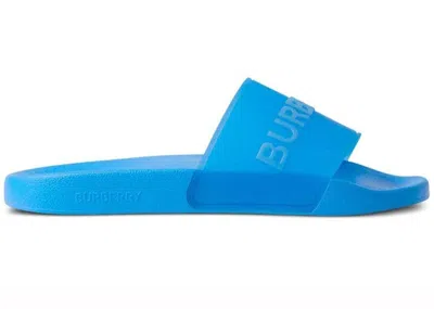 Pre-owned Burberry Men's  Logo Slide Sneakers In Blue