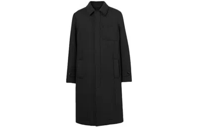 Pre-owned Burberry Men's  Long Overcoat In Black