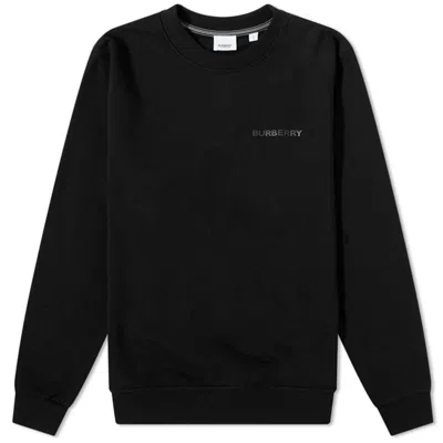 Pre-owned Burberry Men's  Magnus Logo Crewneck Sweatshirt In Black