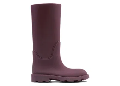 Pre-owned Burberry Men's  Marsh Rain High Boots Sneakers In Plum