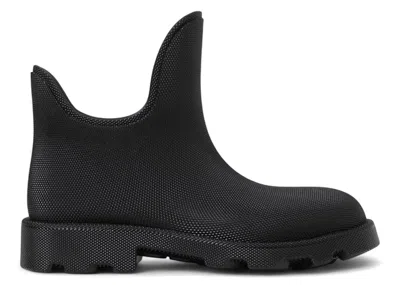 Pre-owned Burberry Men's  Marsh Roundtoe Ankle Boots Sneakers In Black