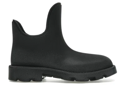 Pre-owned Burberry Men's  Marsh Roundtoe Ankle Boots Sneakers In Black
