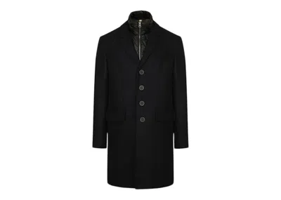 Pre-owned Burberry Men's  Melton Coat In Navy Blue