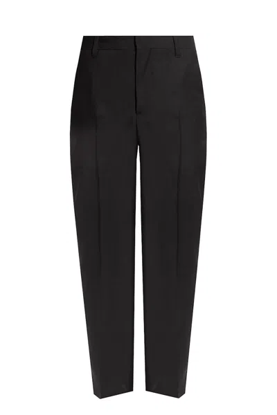 Pre-owned Burberry Men's  Mohair Pleatfront Trousers In Black