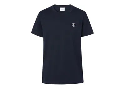 Pre-owned Burberry Men's  Monogram Motif Cotton T-shirt In Caol Blue/white