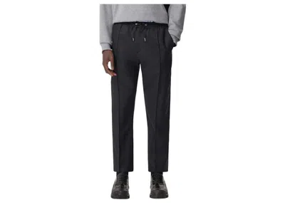 Pre-owned Burberry Men's  Monogram Motif Wool Trousers In Black