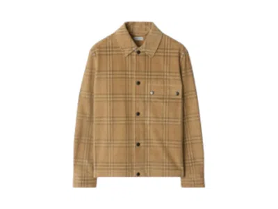 Pre-owned Burberry Men's  Owen Check Top In Sand