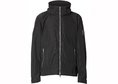 Pre-owned Burberry Men's  Packaway Hoodie Shapememory Taffeta Jacket In Black