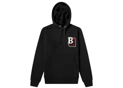 Pre-owned Burberry Men's  Patch Logo Hoodie In Black
