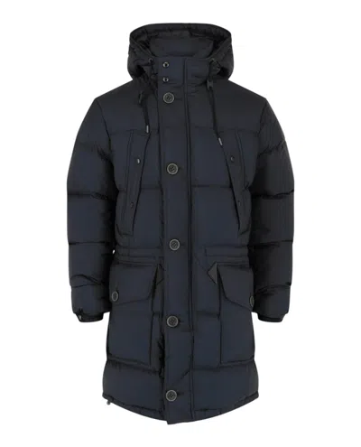Pre-owned Burberry Men's  Quilted Down Jacket In Navy Blue