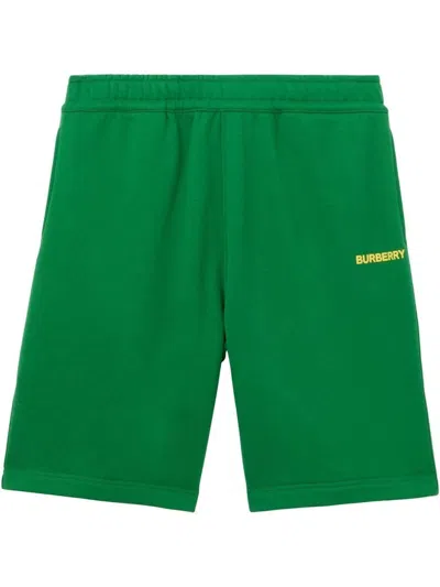 Pre-owned Burberry Men's  Raphael Logo Sweatshorts In Green