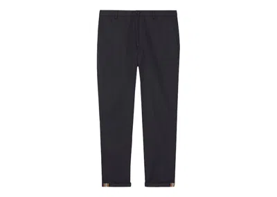 Pre-owned Burberry Men's  Shibden Slim Fit Chino Pants In Navy Blue