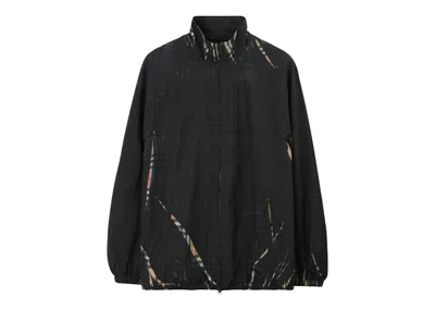Pre-owned Burberry Men's  Sliced Check Jacket In Black/archive Beige