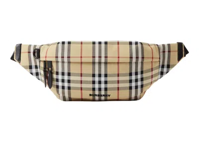Pre-owned Burberry Men's  Sonny Belt Bag In Archive Beige