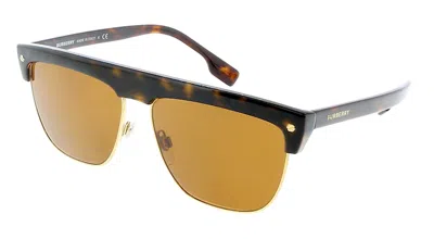 Pre-owned Burberry Men's  Square Sunglasses In Dark Havana (0be4325 30027359)