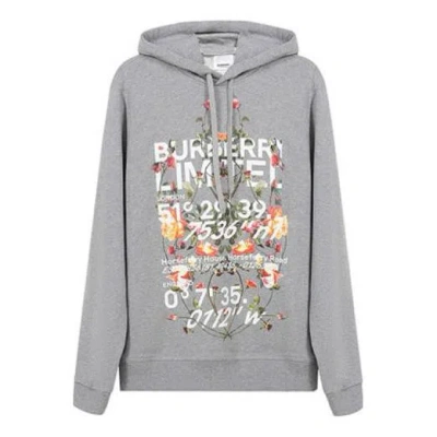 Burberry Men's  Ss21 Pullover Hooded Printing Light Grey
