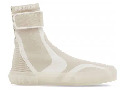Pre-owned Burberry Men's  Sub Hightop Sneaker Sneakers In Off/white