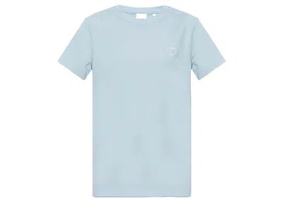 Pre-owned Burberry Men's  Tb Logo T-shirt In Light Blue