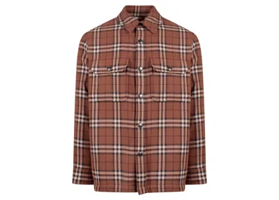 Pre-owned Burberry Men's  Traditional Check Print Jacket In Brown