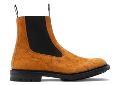 Pre-owned Burberry Men's  Tricker's Suede Dee High Chelsea Boots Sneakers In Brown