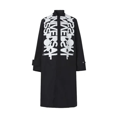 Pre-owned Burberry Men's  Universal Passport Coat In Black/white In Multi