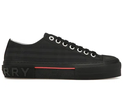 Pre-owned Burberry Men's  Vintage Check Canvas Lowtop Sneaker Dark Charcoal Sneakers In Black