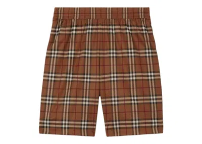 Pre-owned Burberry Men's  Vintage Check Shorts In Brown