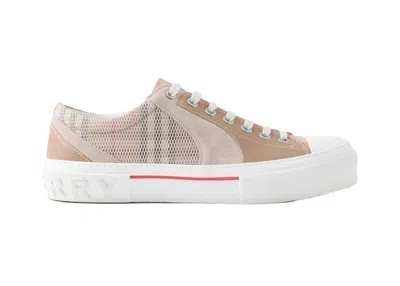 Pre-owned Burberry Men's  Vintage Check Sneakers In Archive In Beige/archive Beige