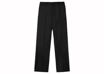 Pre-owned Burberry Men's  Wool Cashmere Wide Leg Trousers In Black
