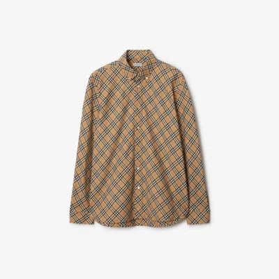 BURBERRY MEN'S BUTTON-DOWN SHIRT WITH CHECK PATTERN
