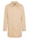 Burberry Cotton Gabardine Car Coat In Honey