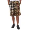 BURBERRY BURBERRY MEN'S CAMOUFLAGE CHECK COTTON TAILORED SHORTS