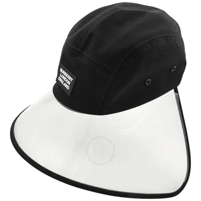 Burberry Men's Cap With Transparent Visor In Black