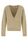Burberry Men Cappuccino Wool Blend Sweater In Brown