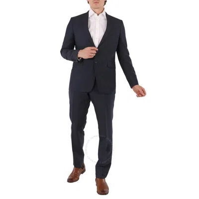 Burberry Men's Carbon Blue Pattern Slim-fit Two-piece Wool Suit