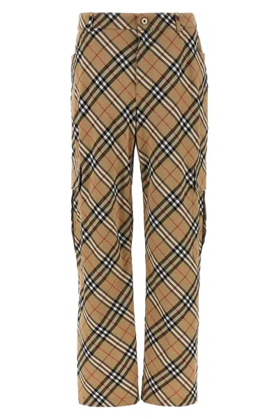 Burberry Functional Cargo Pocket Trousers In Beige