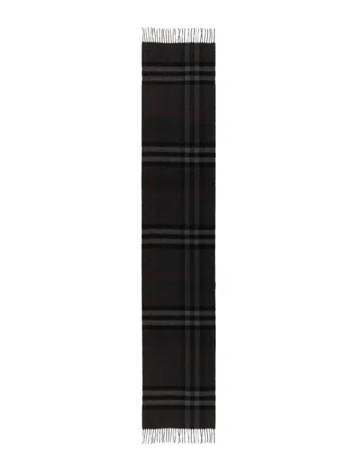 Burberry Men Cashmere Check Scarf In Black