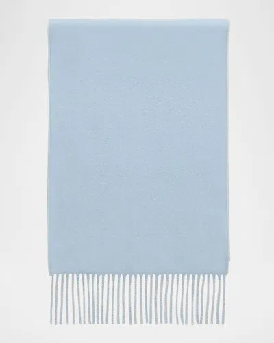 Burberry Men's Cashmere Double-face Ekd Embroidered Scarf In Blue