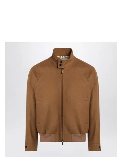 BURBERRY MEN'S CASHMERE HARRINGTON JACKET