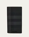 Burberry Check Pattern Rectangular Shape Foldable Wallet In Charcoal