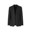 Burberry Men's Charcoal Check Slim Fit Wool Tailored Jacket In Grey