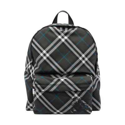Burberry Men Check Backpack