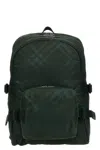 Burberry Check Pattern Backpack Adjustable Straps In Green