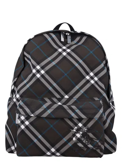 BURBERRY MEN'S CHECK BACKPACK