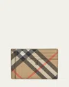 Burberry Book Wallet In Coated Canvas Bi-fold Design In Sand