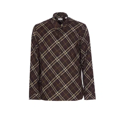 BURBERRY BURBERRY MEN CHECK COTTON FLANNEL SHIRT