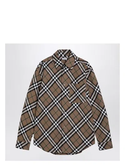 BURBERRY MEN'S CHECK COTTON SHIRT