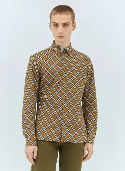 BURBERRY BURBERRY MEN CHECK COTTON SHIRT